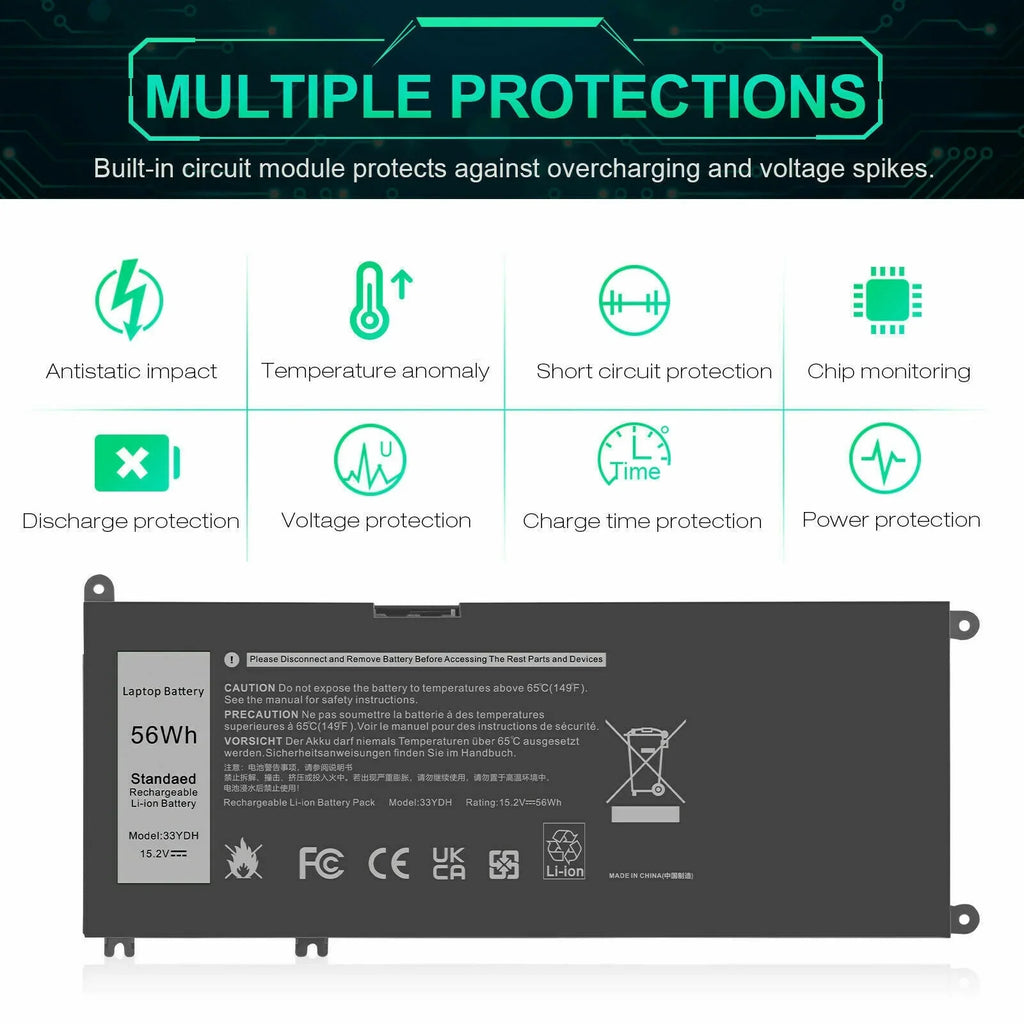 Latitude 3590 Battery 3480 W7NKD 33YDH 3580 US For P30E001 3490 3380 Laptop