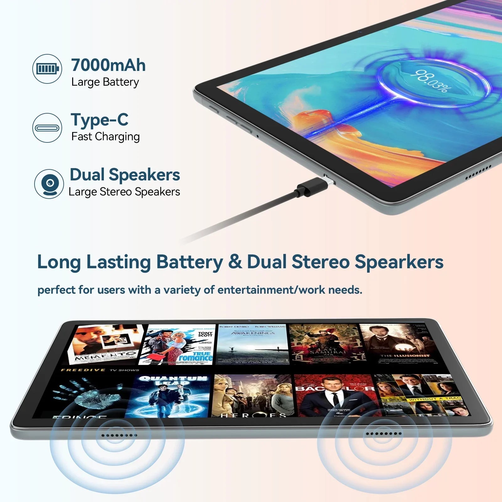 Tablet Tablet,1TB WiFi Tablet,8GB RAM with Mouse Android inch 12.0 Storage,Android Case ROM 128GB Expandable,Octa-Core Tablet Wireless 10.1 Tablet Newest Keyboard Processor,2024 Stylus,5G