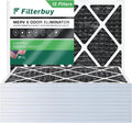 (12-Pack) MERV Activated Filterbuy AC Pleated with Filters Eliminator Odor 8 20x24x1 Air HVAC Furnace Carbon