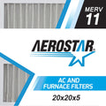 Box Carrier of 11, Pleated Air 2 Filter, 20x20x5 20x20x5, MERV Aerostar Replacement
