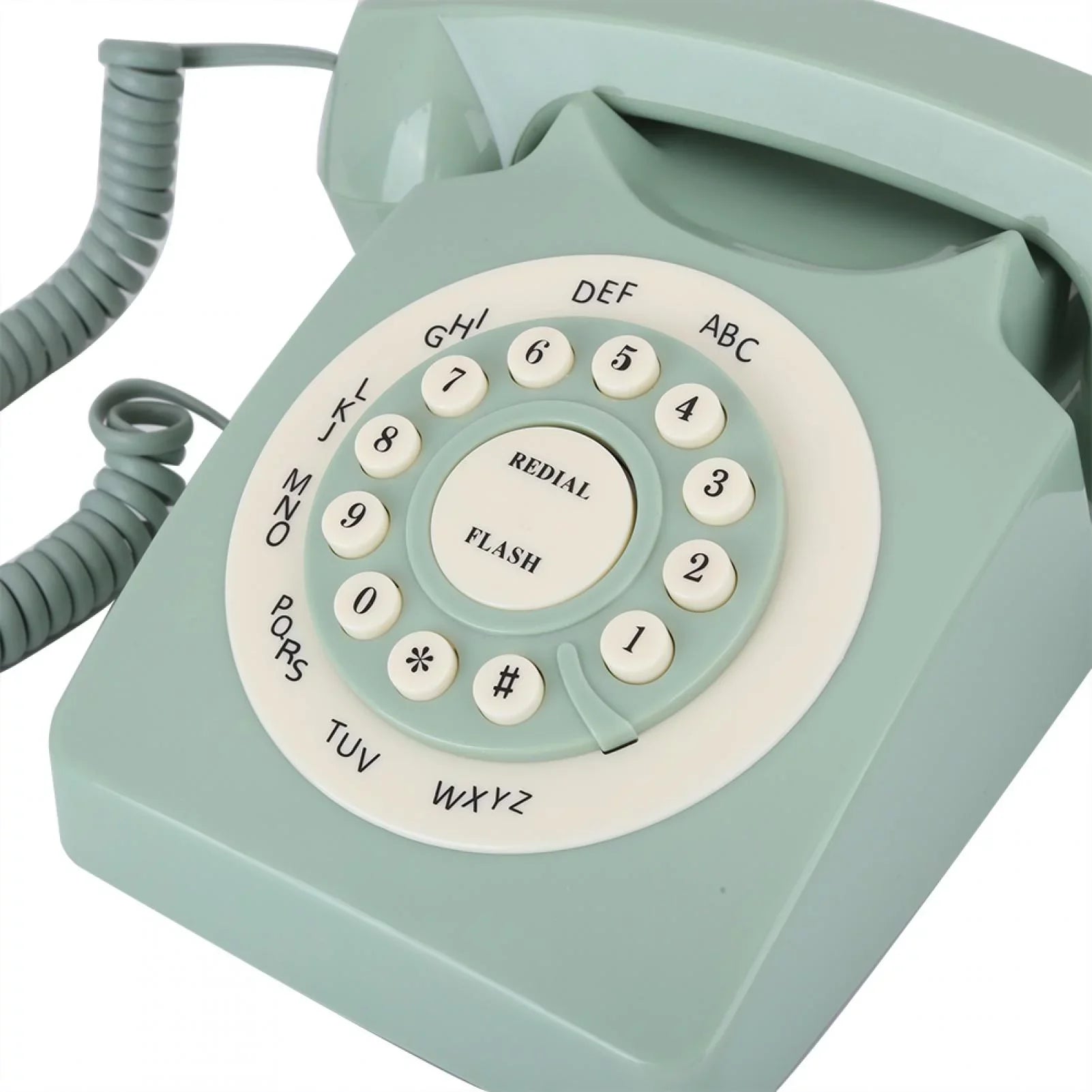 European Button High - Telephone Telephone Call Clear Large Aigend Antique Vintag Definition Landline Green
