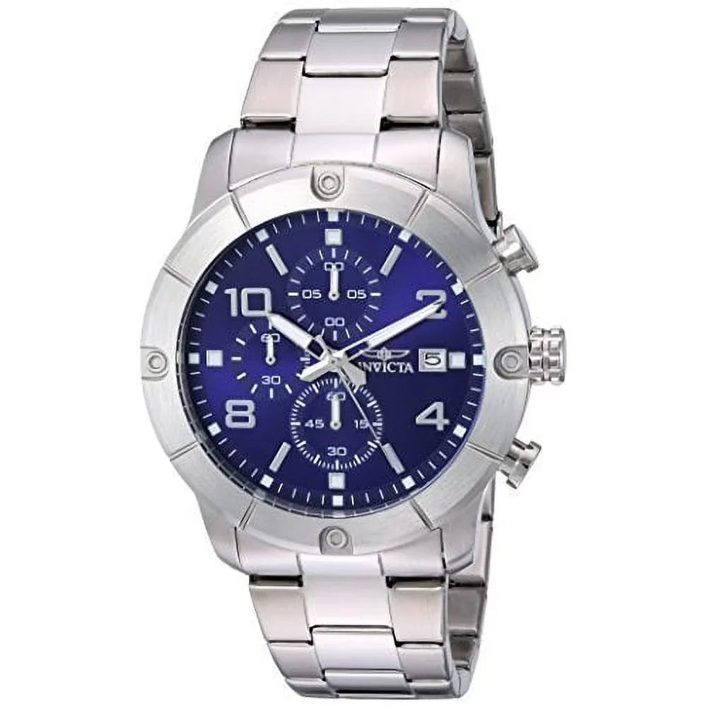 17763 Watch Dial Specialty Invicta Flame-Fusion Men's Crystal Steel Blue Case Analog & Quartz Bracelet