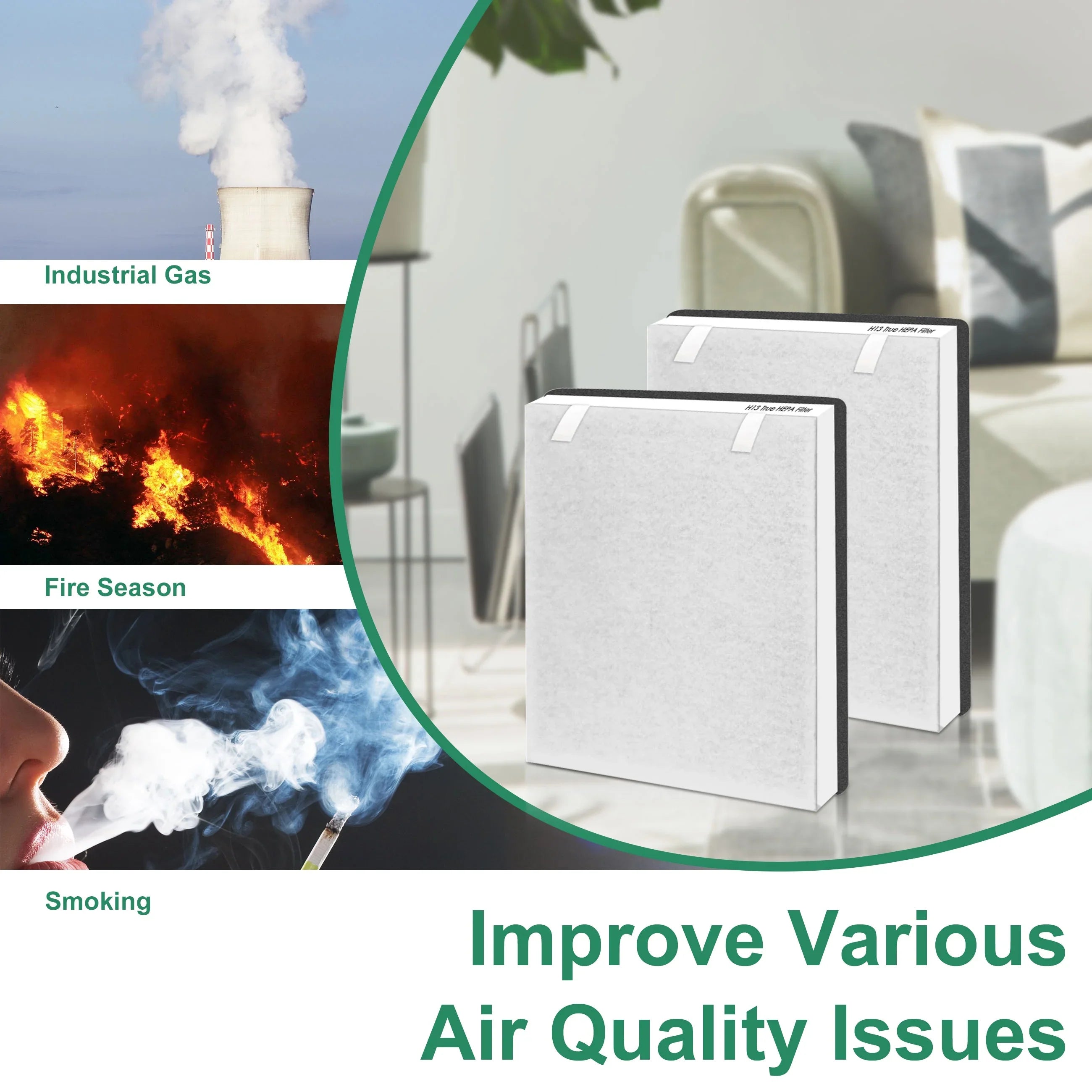 Replacement 100-RF Vital Purifier Air True 100 AMI Vital Fits PARTS HEPA 100, Filter Vital