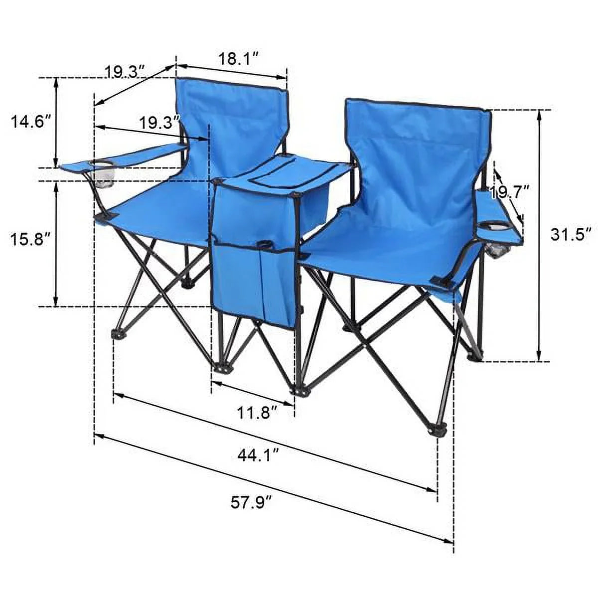 for Portable Carrying Chair Mini with Patio Bag, Blue Strength Chair, Park exterior Folding Beverage Pool SYTHERS Camping Chair, Holder Beach exterior Camping Table Beach High Double
