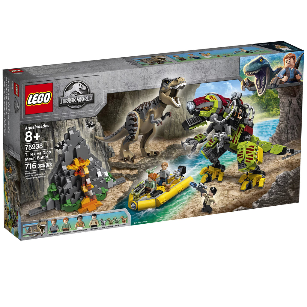 Building Dino-Mech Pieces) Jurassic World vs LEGO Toy (716 rex Dinosaur Battle 75938 T.