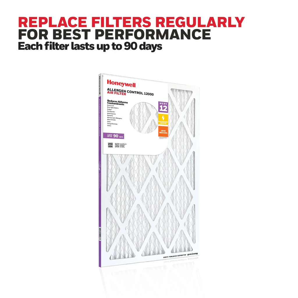 Pleated MERV 14x24x1 Filter- Honeywell 12 Furnace Air Pack HVAC 12