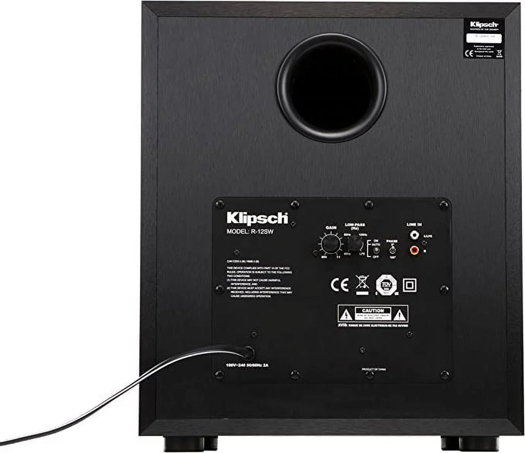 KLIPSCH FRONT-FIRING 12" BLACK REFERENCE SUBWOOFER Open Box R-12SW - 400W