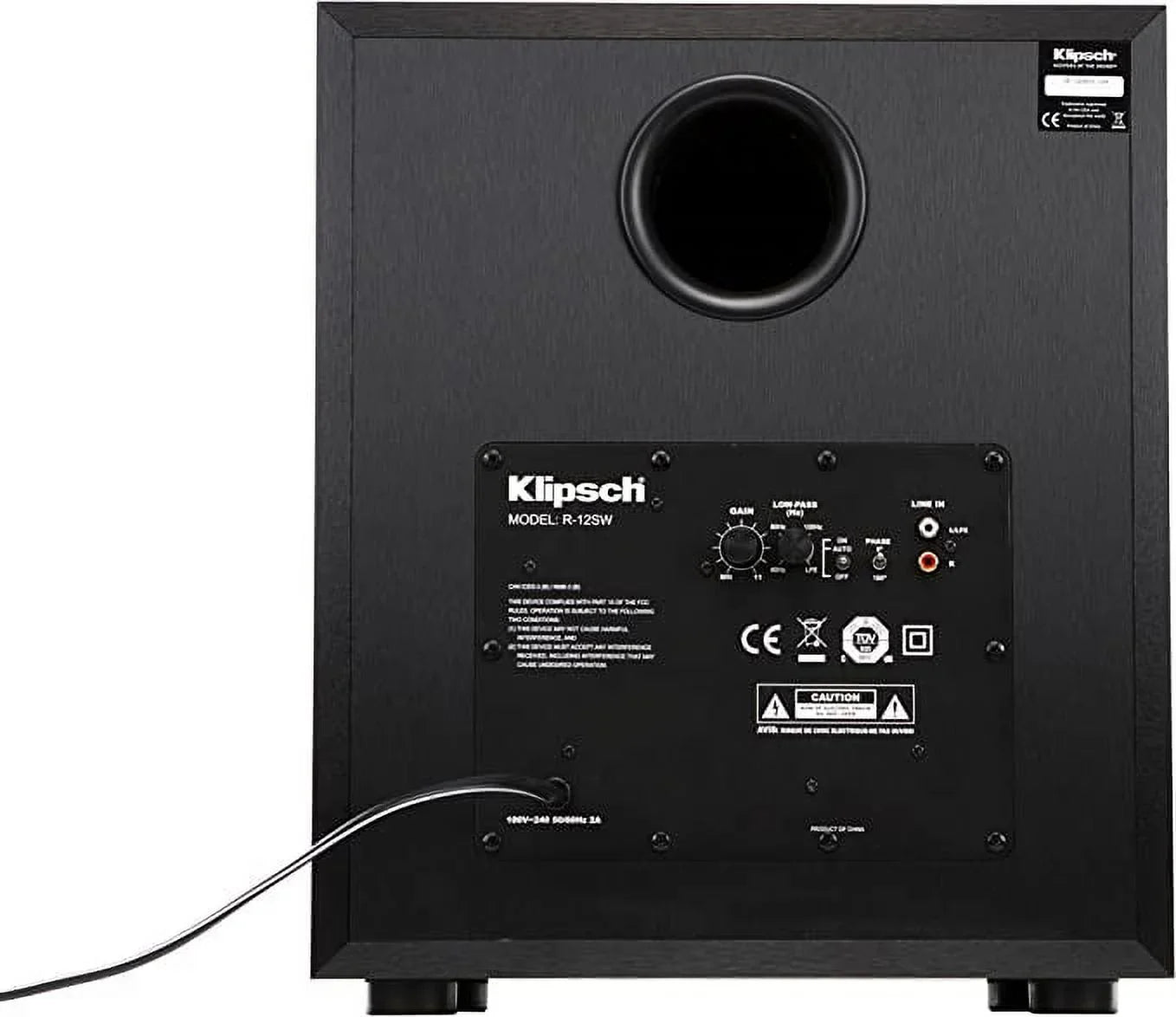 KLIPSCH FRONT-FIRING 12" BLACK REFERENCE SUBWOOFER Open Box R-12SW - 400W