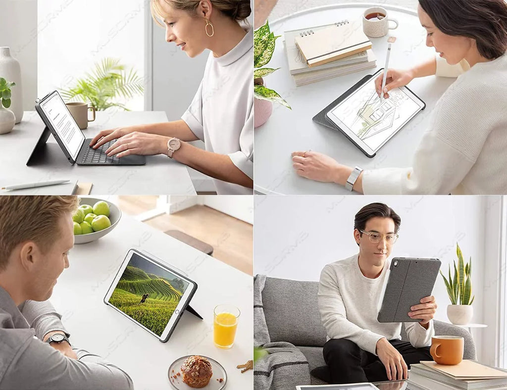 Air Bluetooth Black Detachable Gen/Pro / Keyboard / 2017, Magnetic / for 10.2 Backlit Generation 3rd 7th 10.5" iPad New Gen Keyboard 9th 2020 Multi-Touch 8th iPad iPad 2021 inch Case 2019 Trackpad,