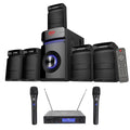 Mics Home System Wireless Sub+(2) Theater/Karaoke w/5.25" VHF Rockville Machine