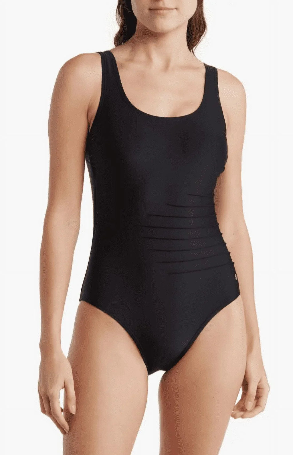 Calvin dimension - Scoop 4 Back One-Piece Pleated Klein Swimsuit -
