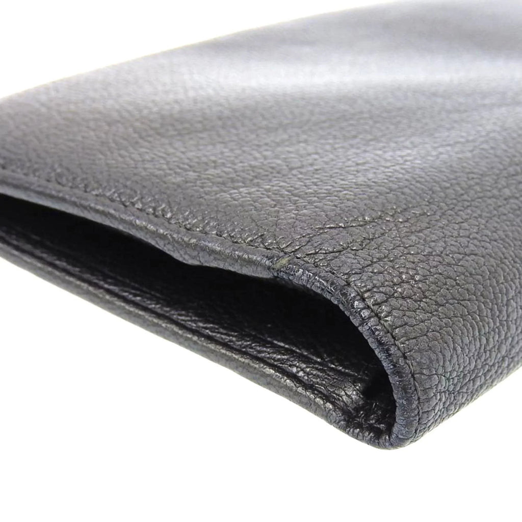 mark Pre-Owned with No. metallic here (Fair) wallet 11 long gray bi-fold lambskin seal