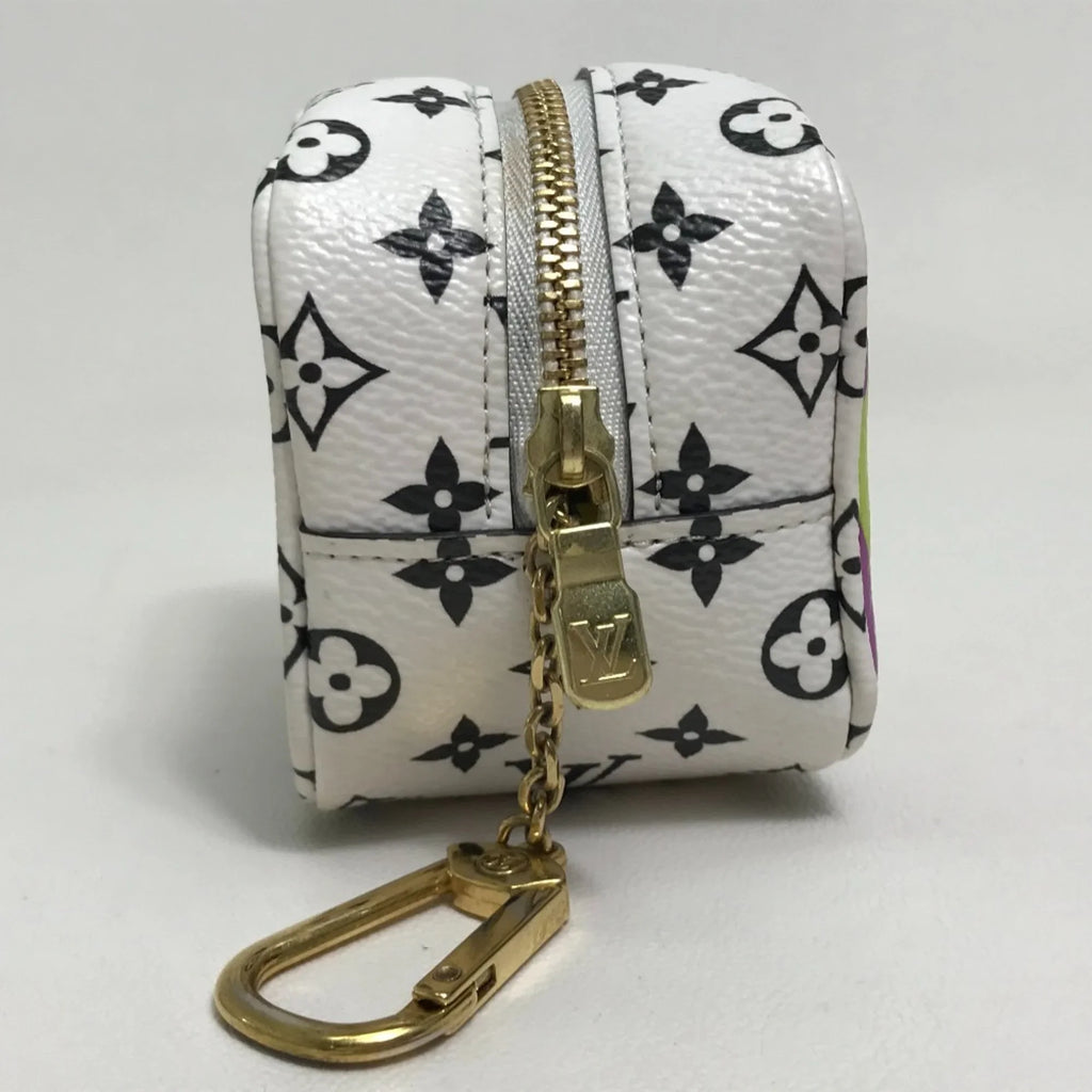 Pouch M67669 Pre-Owned Portomone Accessory Canvas Cube Women's Monogram Giant (Good) White/Multicolor