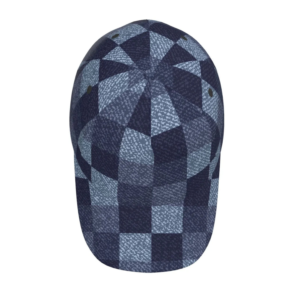 Blue Men Dad Women Cap Cotton Hat Gingham for Soft Check Haiem Headwear Buffalo design Adjustable Hats Unisex Baseball Fashion