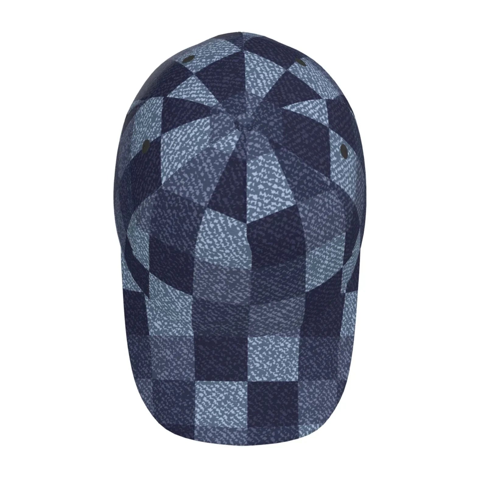 Blue Men Dad Women Cap Cotton Hat Gingham for Soft Check Haiem Headwear Buffalo design Adjustable Hats Unisex Baseball Fashion