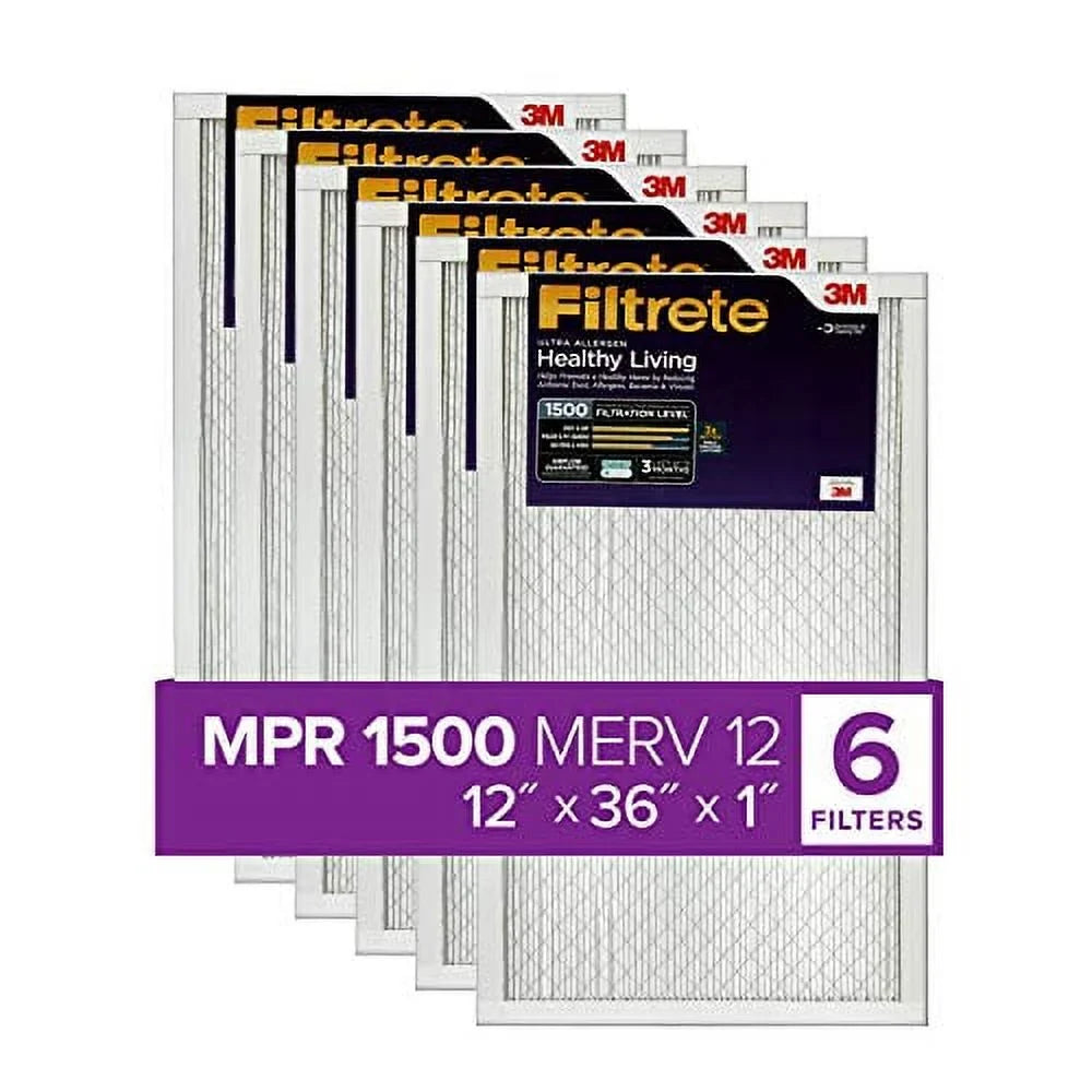 Living AC 6-Pack 12x36x1, x x MPR 35.69 Allergen, Filter, Filtrete Furnace Ultra dimensions 1500, Air 0.78) 11.69 Healthy (exact