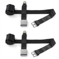 Point 2 Bucket Belt Kit Airplane 1979-1987 Retractable Eagle - Belts Seat 2 Black AMC SafeTBoy