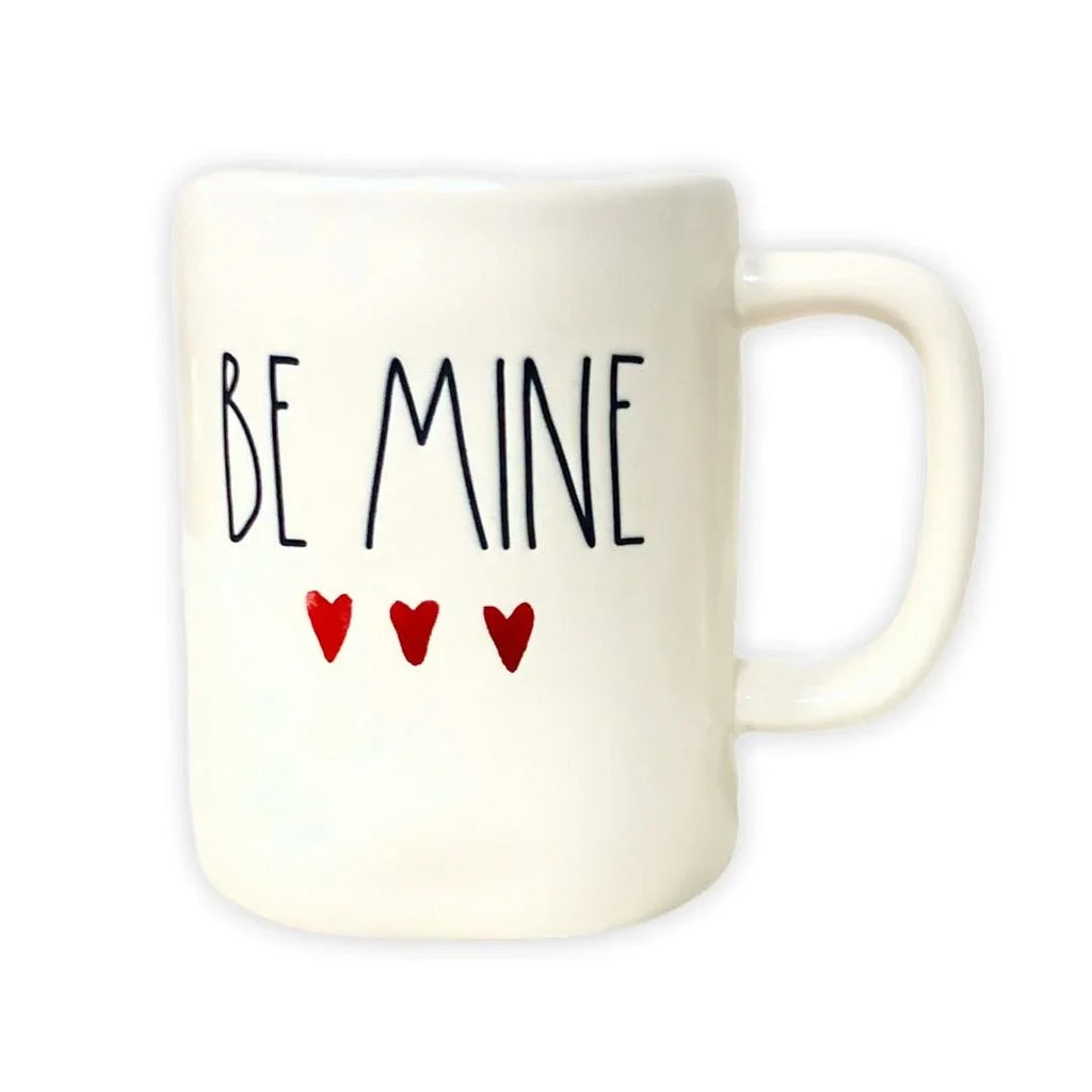 By Tea Rae MINE Mug Letter Red Day with BE Gift Magenta Ceramic Dunn Mug Interior Valentines White LL Black