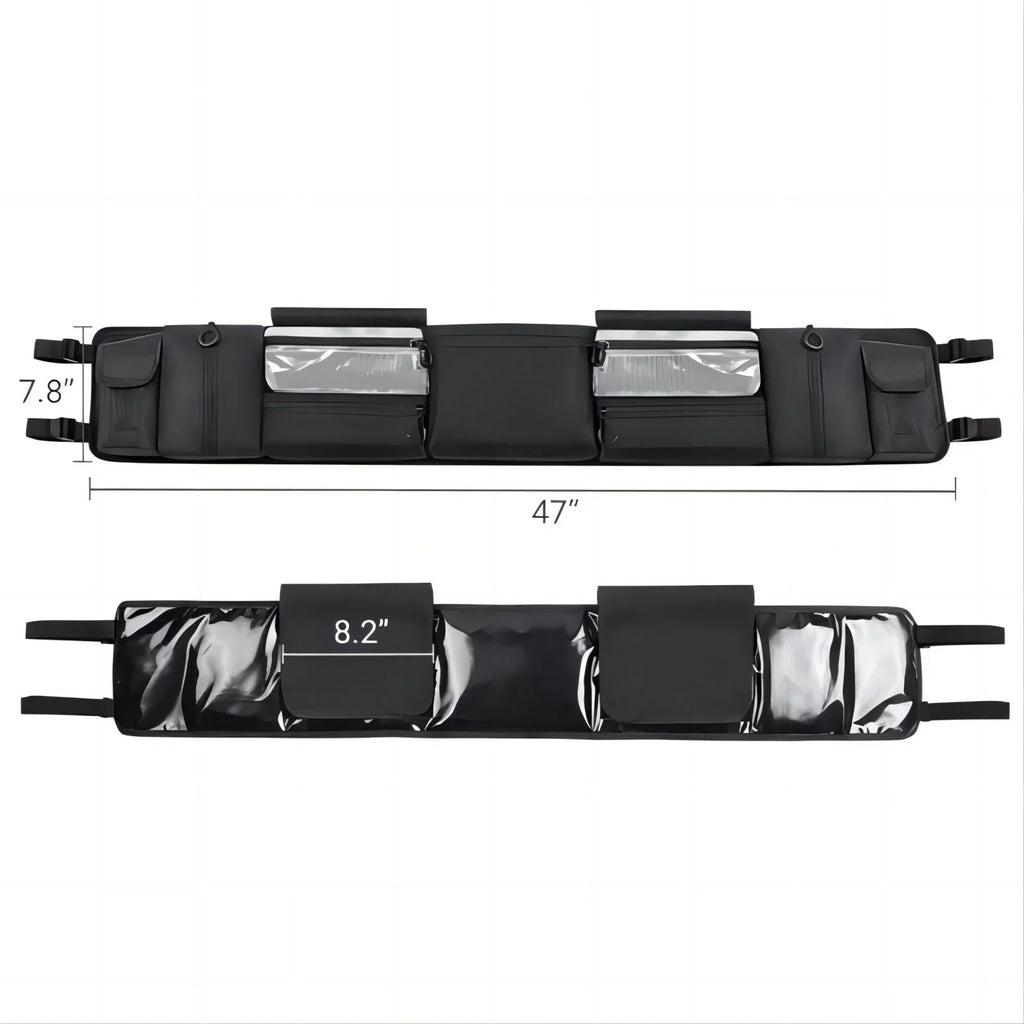 Rear MICTUNING Cage Cargo Pockets UTV Compatible Roll Multiple Storage Organizer, Tool with Bag Gear Bag