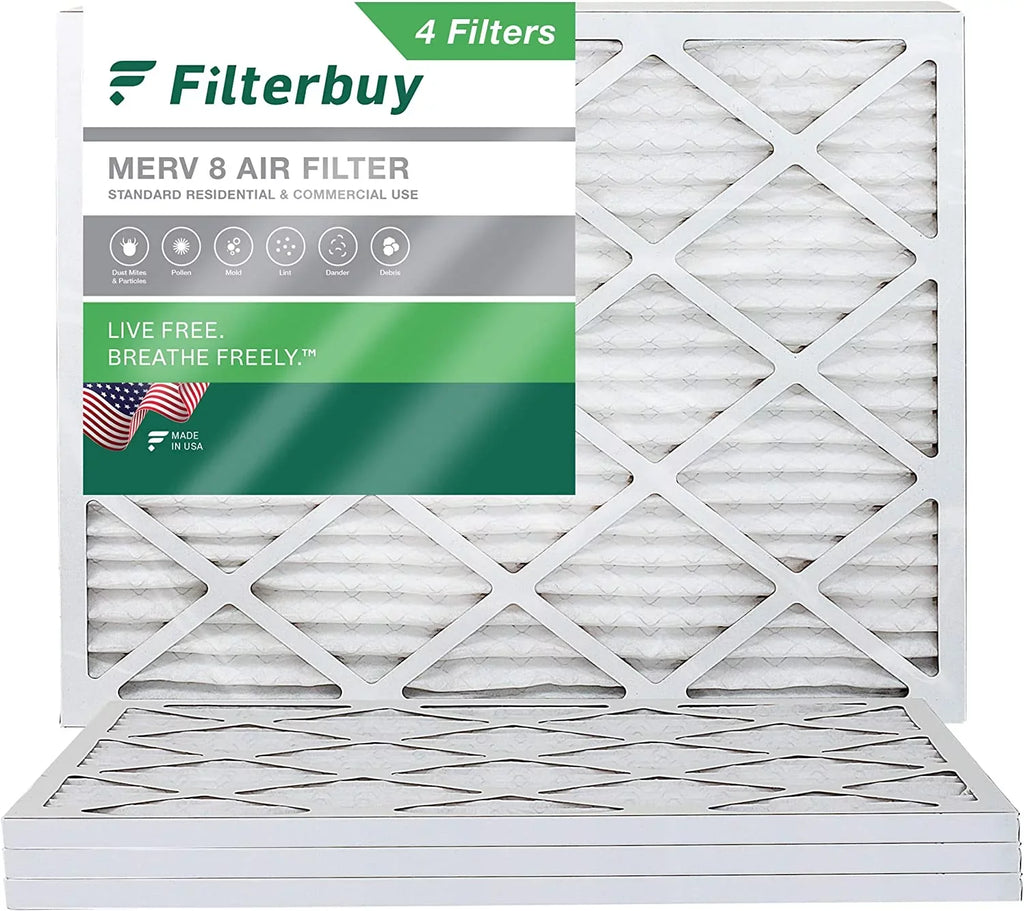 Air 16x21.5x1 Furnace 8 HVAC AC (4-Pack) Filters Filterbuy Pleated MERV