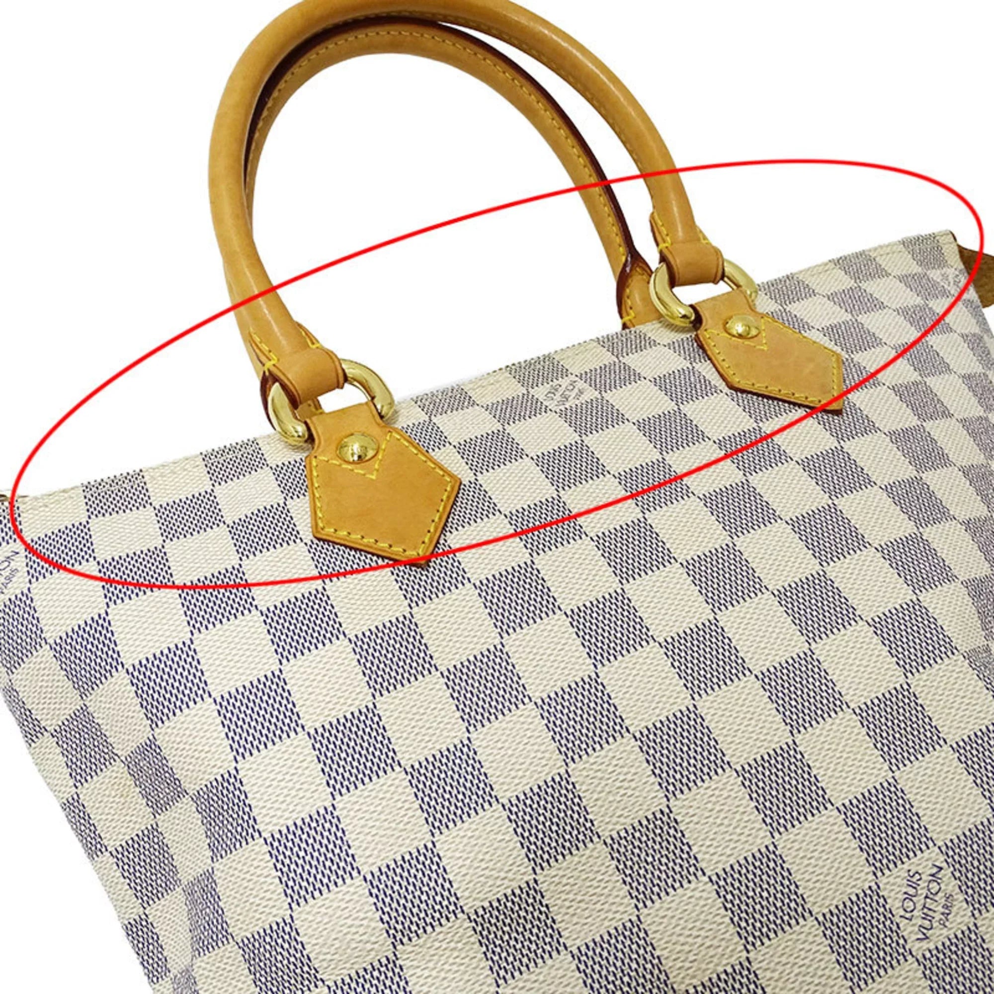 Used Azul Bag Gray Handbag White Damier Saleya Ladies N51186 Tote Authenticated PM
