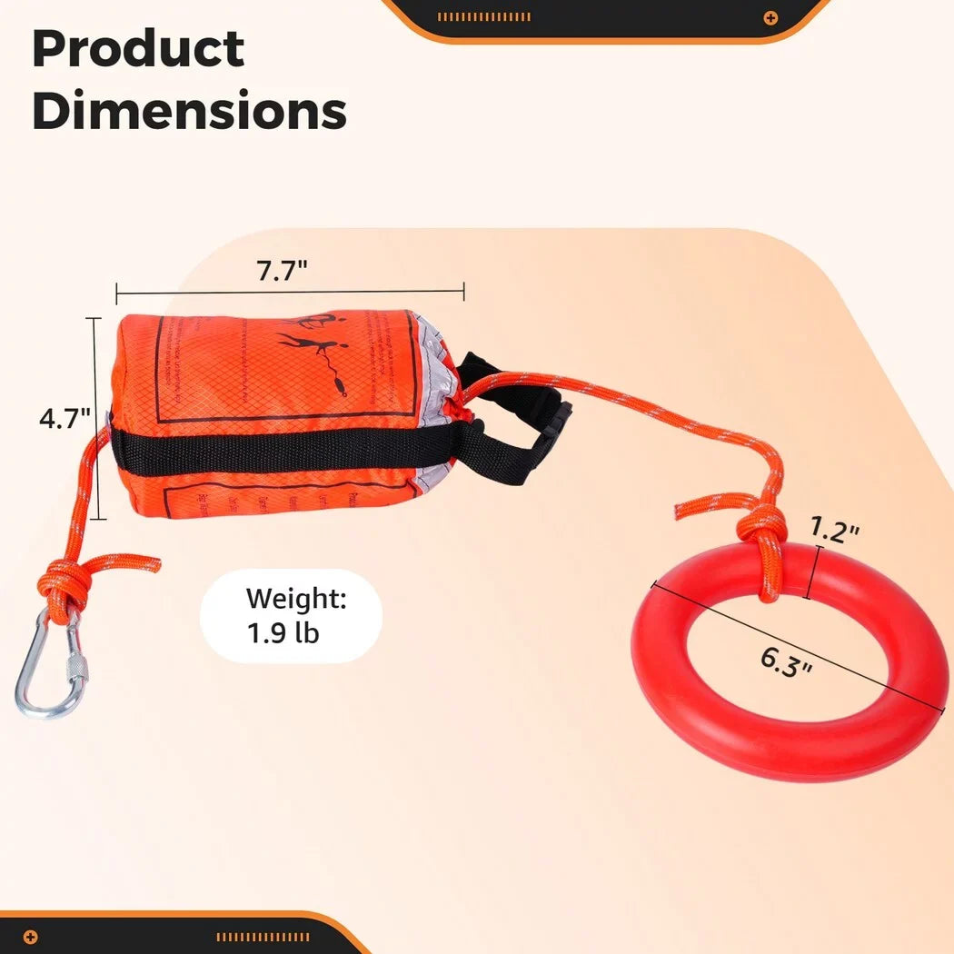 First Safety with Throw for for and liquid Aid Rafting, Device Equipment Boat and Raft Kayaking Bag Feet Rope, Rescue 70 of
