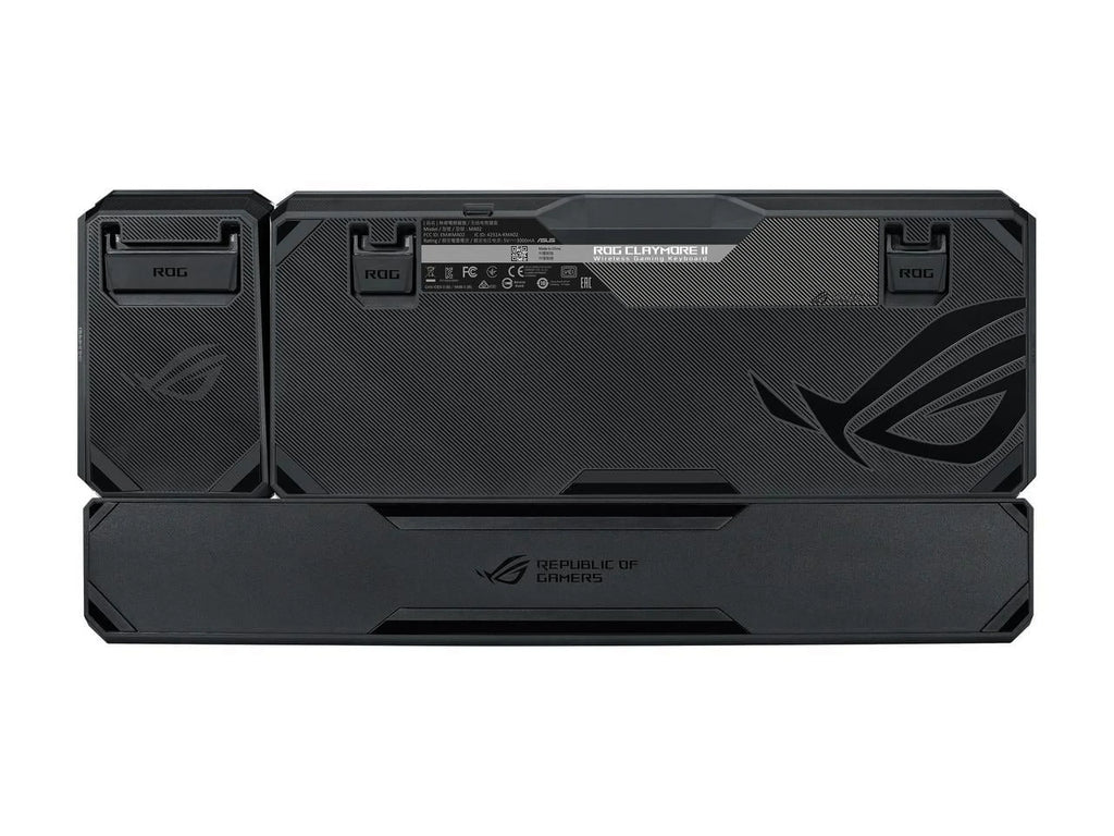 Modular ROG Switches, ROG II numpad detachable Blue & RX wrist Keyboard Wireless ASUS rest with Mechanical MA02 Gaming Claymore