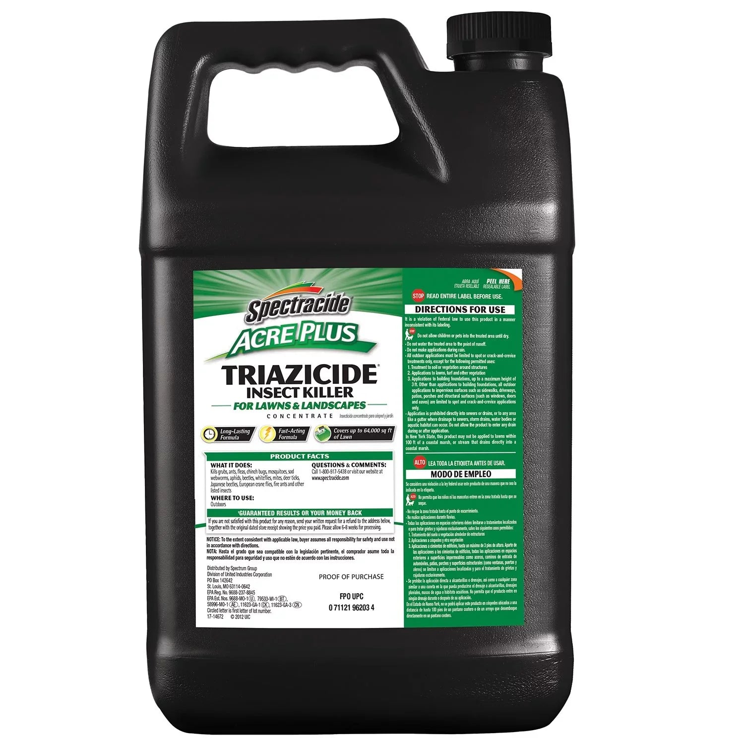 & Spectracide Plus Triazicide Insect Lawns Landscapes Acre Concentrate1 Killer Gallon for