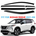 Rain 2021-2024 GW0299 Visor Smoke Tinted Co Vent Tape-On 6pcs. Nissan Guards Compatible with Window - GrandWheel Side Deflectors Rogue