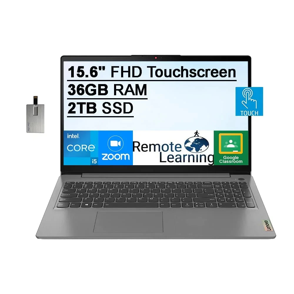 Win Touchscreen 2021 USB Core 32GB FHD Iris 11S, Webcam, RAM, Audio, Ideapad Grey, Graphics, Keyboard, 3 HD PCIe 15.6" 2TB Intel Laptop Xe SSD, Dolby Computer, i5-1135G7, 36GB Card Backlit