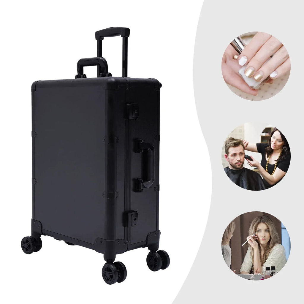 Box Key Makeup Train Luggage DENEST Organizer Cosmetic with Rolling Trolley Case Travel
