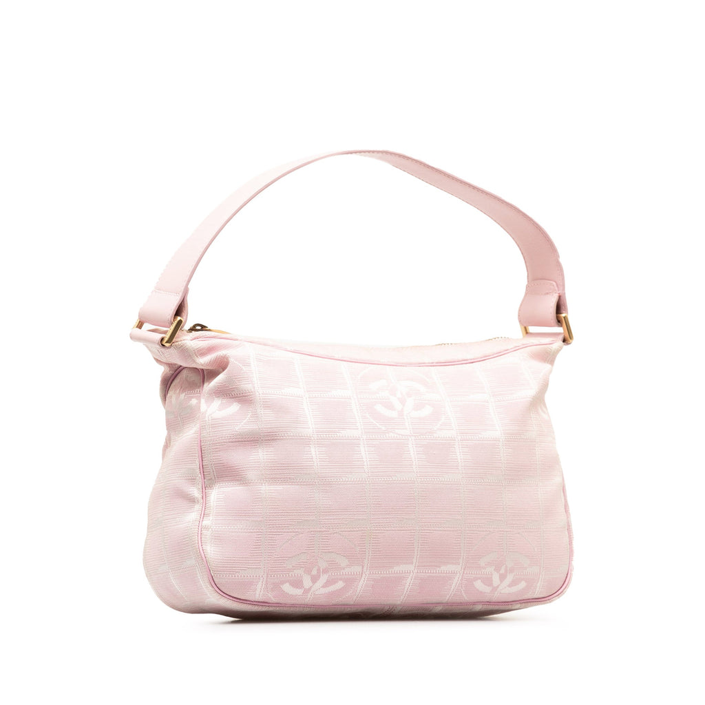 Top Handbag Unisex Travel Authenticated Line HandleBag Nylon New Pre-Owned Pink (Good) Fabric