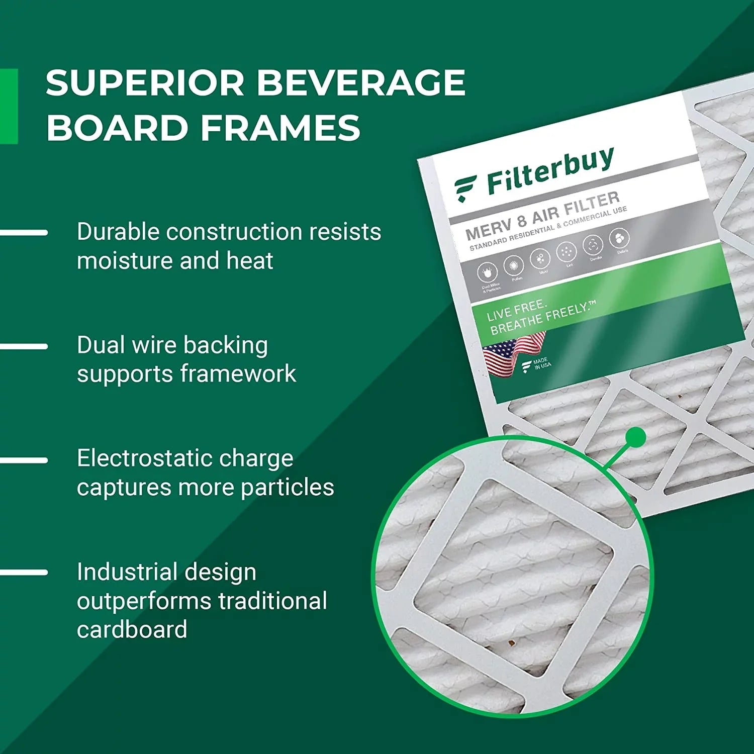 Furnace Pleated MERV HVAC (4-Pack) 8 AC Air Filterbuy Filters 13x21.5x1