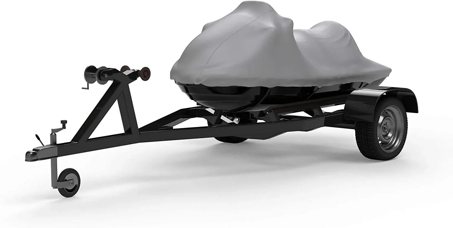 climate - VXR Trailer Jet Rain, Fabric Yamaha Straps All from Includes Weatherproof & - Bag for Ski More! 2013-2019 & Sun, Storage Wave Highest Covers - grade Trailerable Gray - Protect - Runner