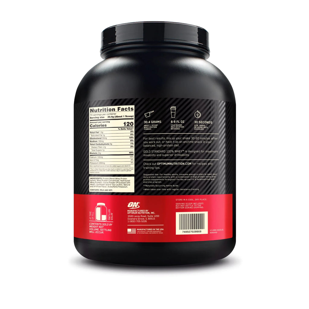 Optimum Gold Chocoalte, Standard Protein Whey Nutrition, Servings 74 Double lb, Rich Powder, 5 100%