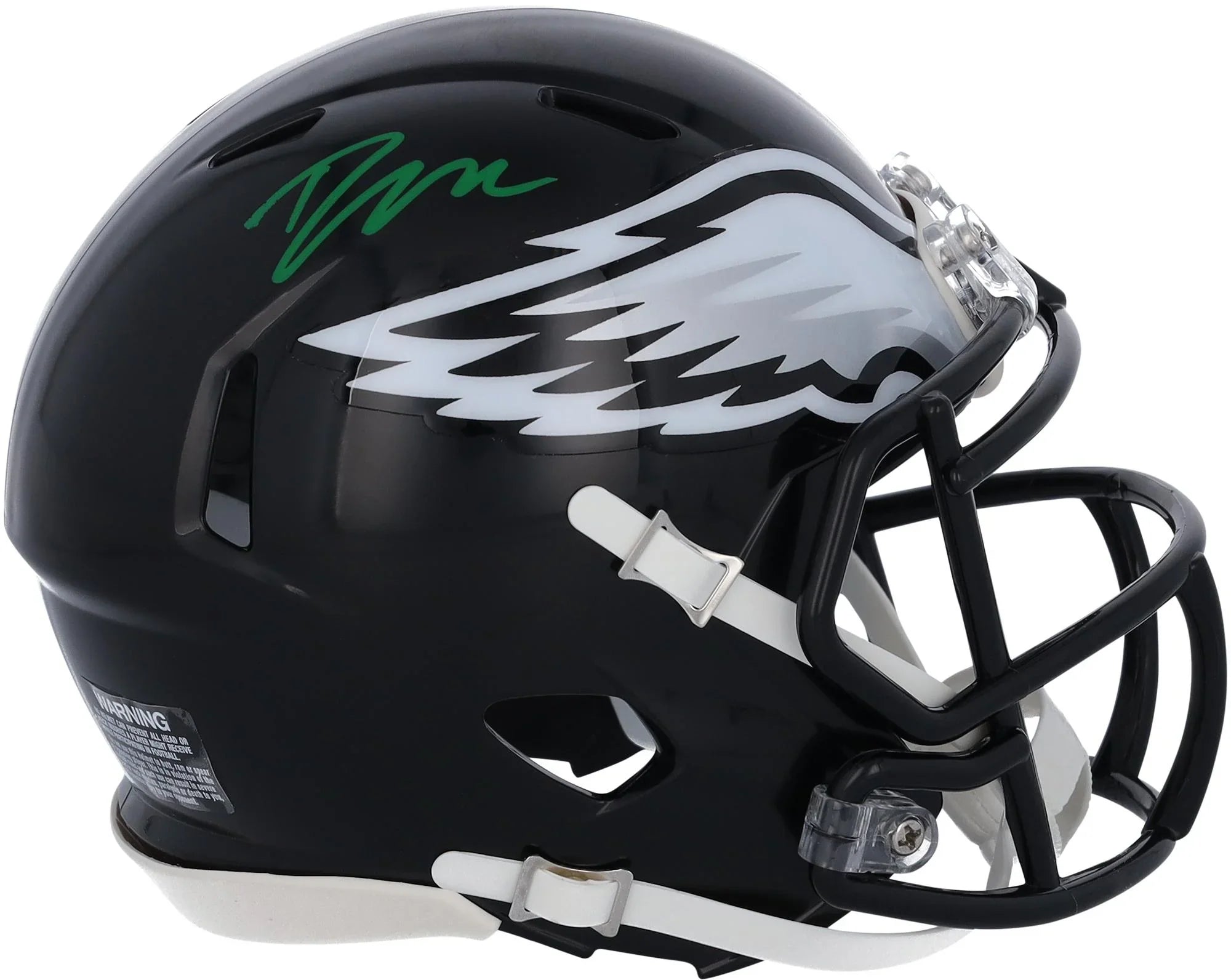 Certified Philadelphia Autographed Fanatics 2022 Eagles Mini D'Andre - Authentic Alternate Speed Riddell Helmet Swift