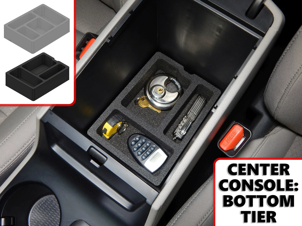 Hound Center Tucson Set Brake) Vehicle 2016-2019 Anti-Rattle Organizer (Without Auto Red with Stacking 2 Console Black Piece Hand Compatible Hyundai Inserts