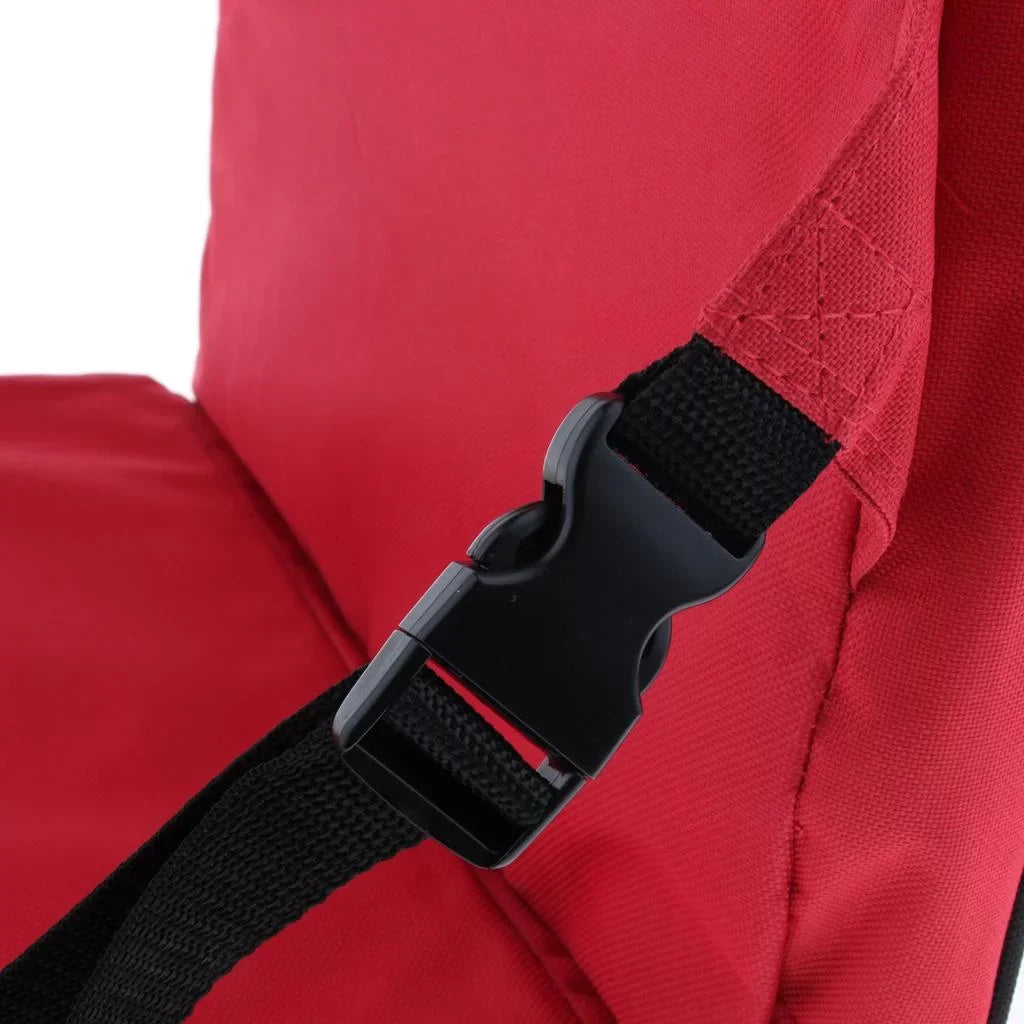 Folding red Bleacher Portable with Cushion Seat Seats Cushion Backs Stadium