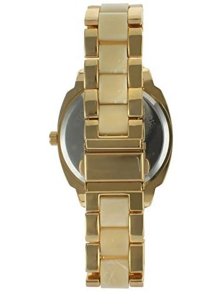 Tortoise Gold-Tone Shell Peugeot Ivory Watch 7096GCR Women's