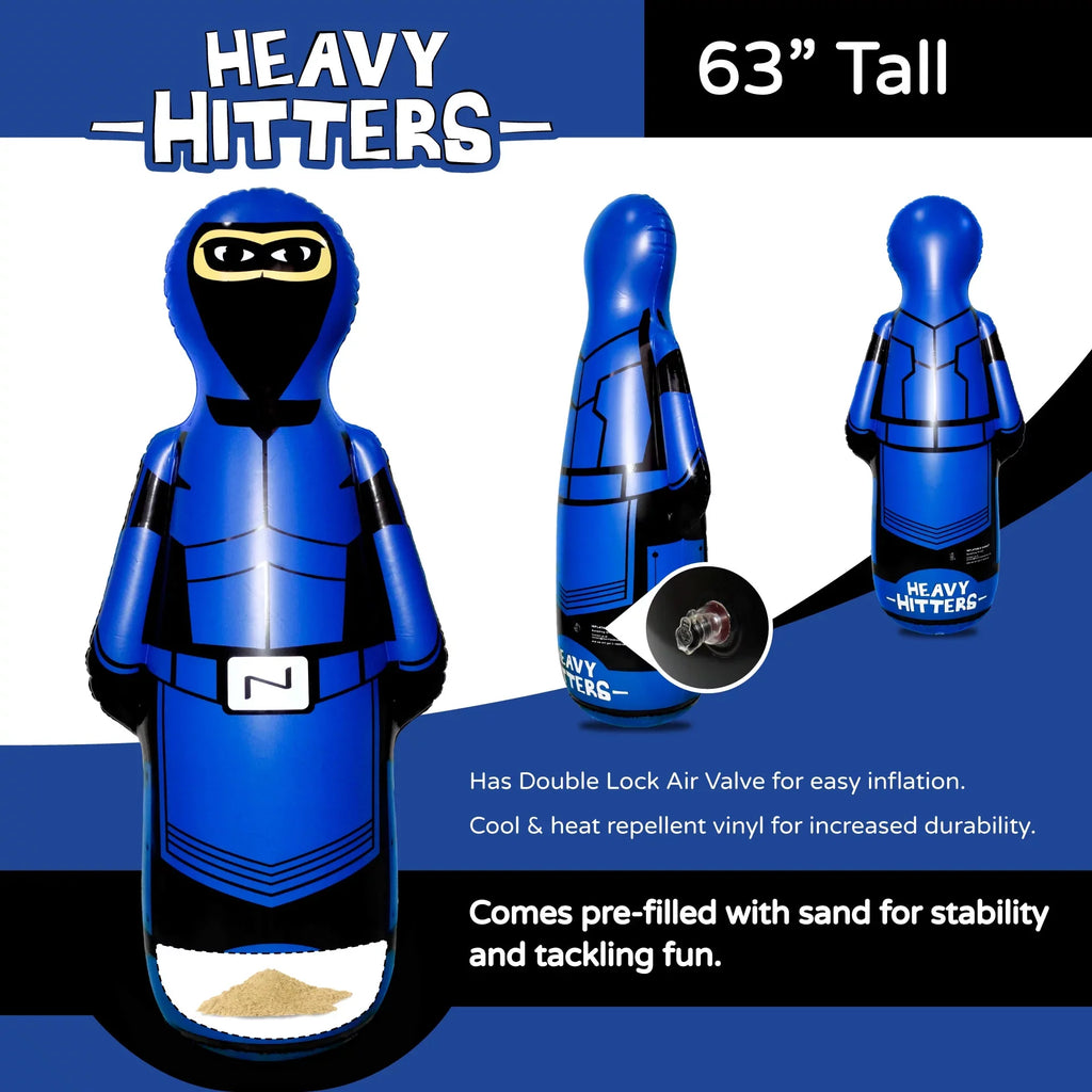 Ninja |Filled Punching with 63 Sand Large inches Bag (Inflatable - Kids Dudes)