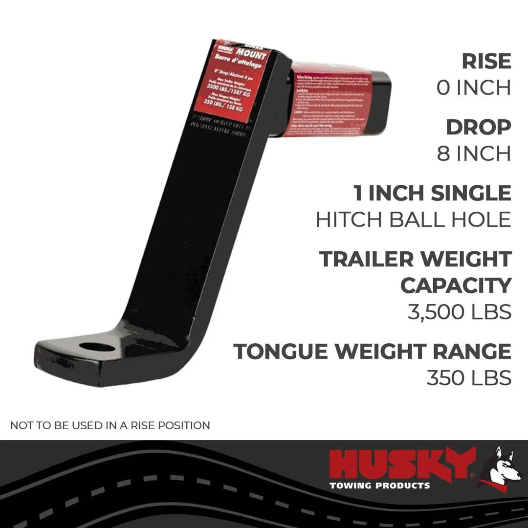2" Husky Towing 31361 Ball Mount Trailer Hitch Receiver