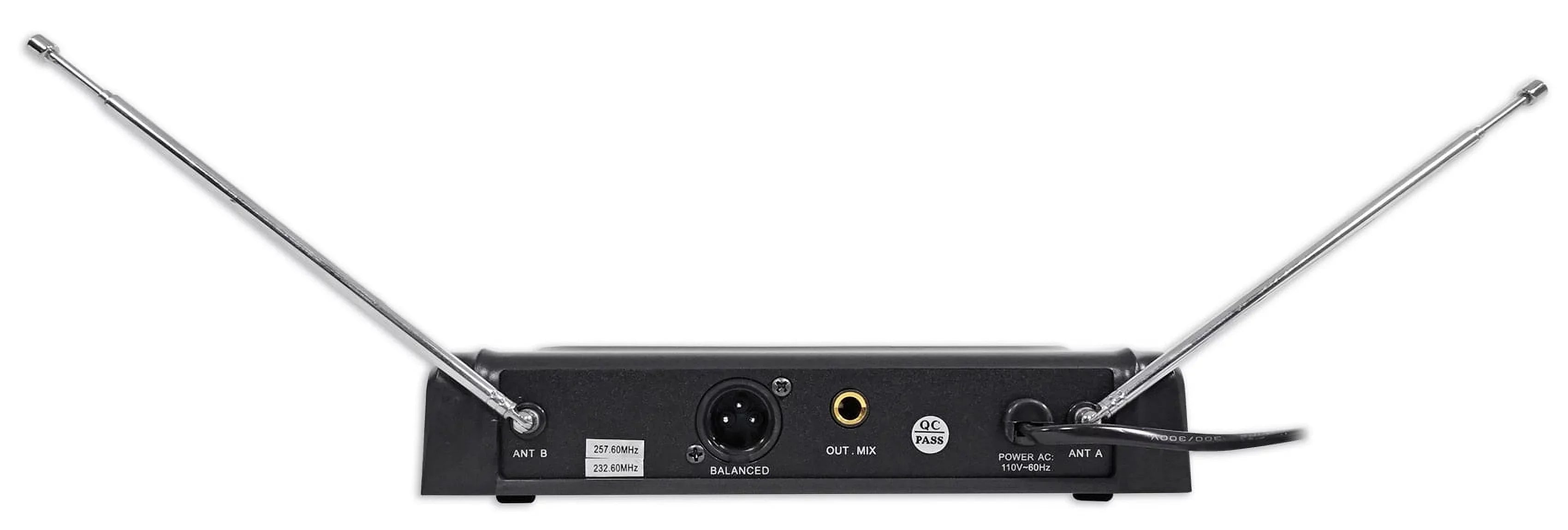 Mics Home System Wireless Sub+(2) Theater/Karaoke w/5.25" VHF Rockville Machine