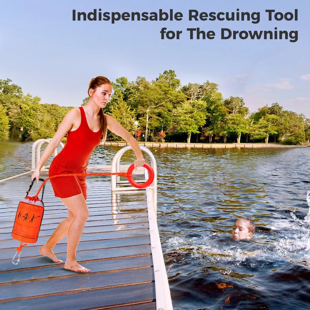 First Safety with Throw for for and liquid Aid Rafting, Device Equipment Boat and Raft Kayaking Bag Feet Rope, Rescue 70 of