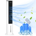 Air with HOMCOM White Oscillating, Evaporative Remote, Tank, Ice Cooler, LED 1.6 Cooling liquid Humidifier 42" and Gal Fan 3-In-1 Display, Timer, Portable