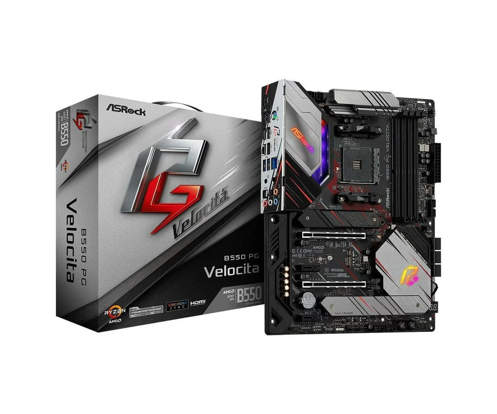 Supports 3rd AMD Ryzen/Future Proce... ASRock Ryzen Velocita AM4 PG B550 Gen AMD