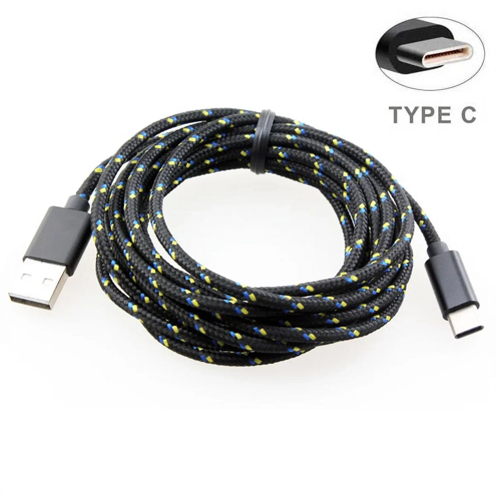 Pro Type-C Phone Cable Holster Black Sync Wire Belt Nokia Durable for Razer 7 w Long Y4P Rugged OnePlus 6T, 10ft Metal 2 Case Canvas 5T, Rapid Plus Durable - - USB 3.1 Braided 6, Clip Charger