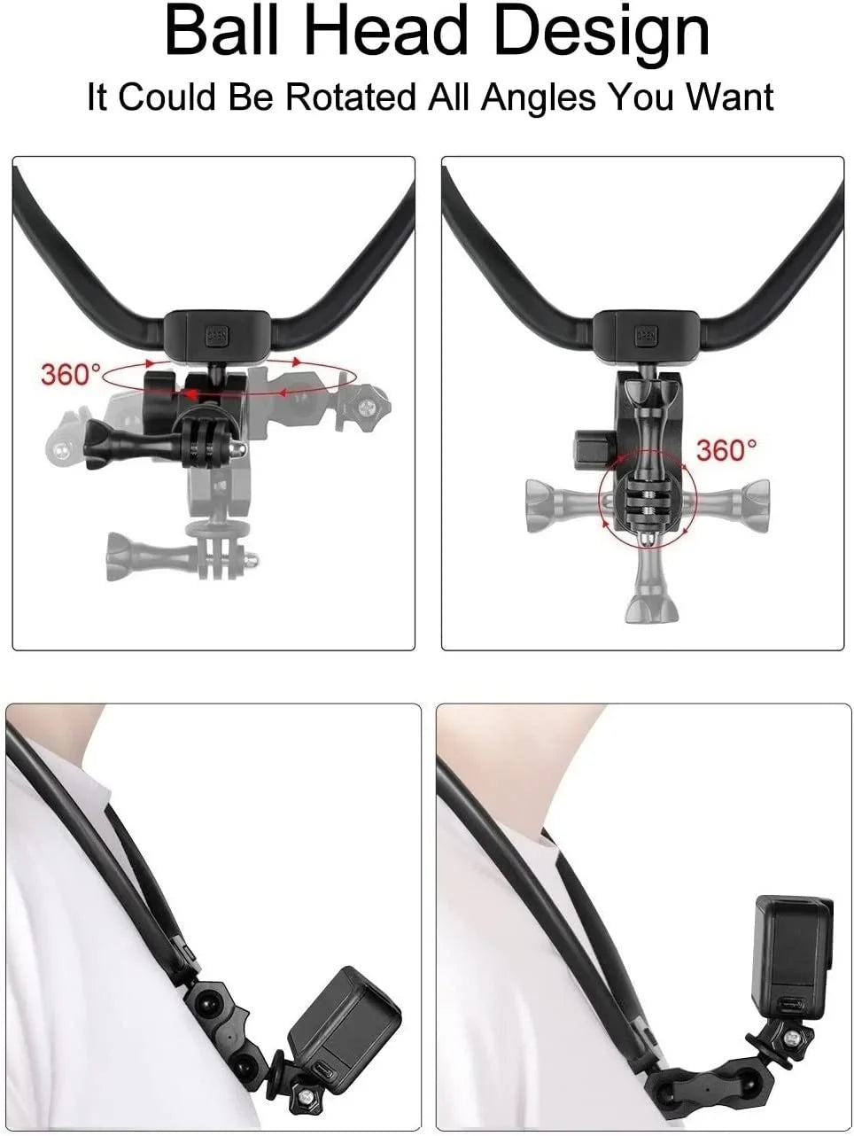 Chest for and Mount Phone AKASO Taisioner Smartphone Smart Neck Camera POV/VLOG Holder GoPro DJI Strap Action Video