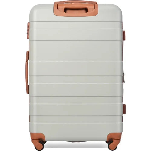 Luggage Grey Wheels 3pcs New Sets and Expandable TSA ABS sets Lightweight Spinner Model Brown) Durable Suitcase Clearance Light Hardside Luggage 20''24''28''( Hardshell with Lock Suitcase