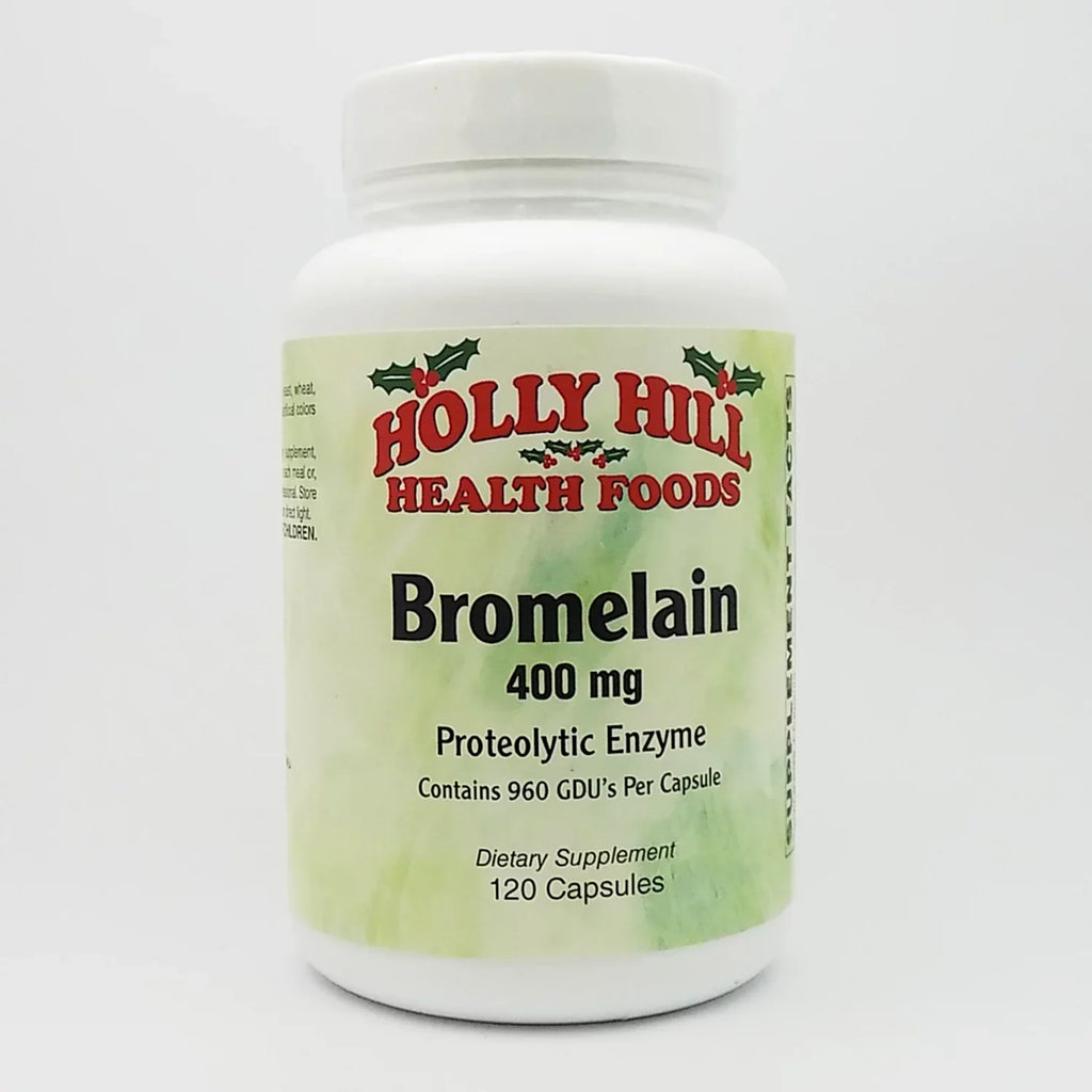Foods, and Capsules Enzyme, Digestive Hill Health 120 400 Bromelain Anti-inflammatory Holly mg,