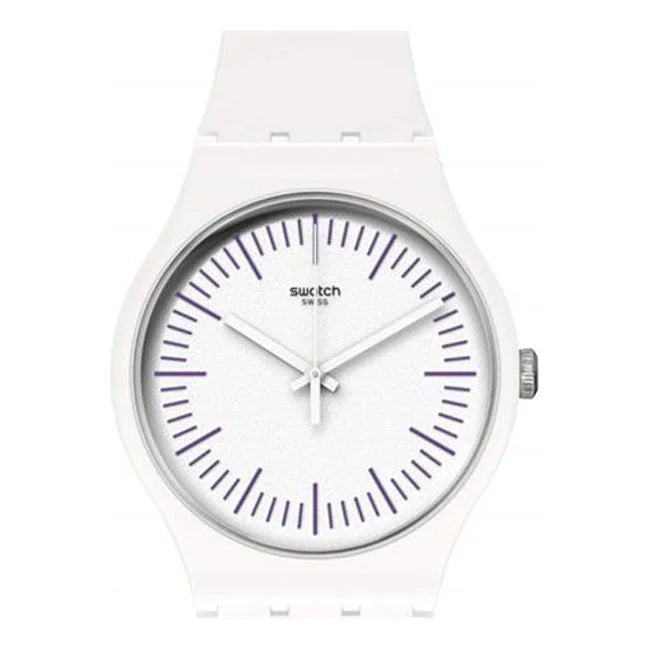 for White 41 Purple Monthly mm White & Drops Watch Womens,